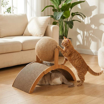 🐾Furniture-Saving Interactive Jute Ball & Arch Cat Scratcher