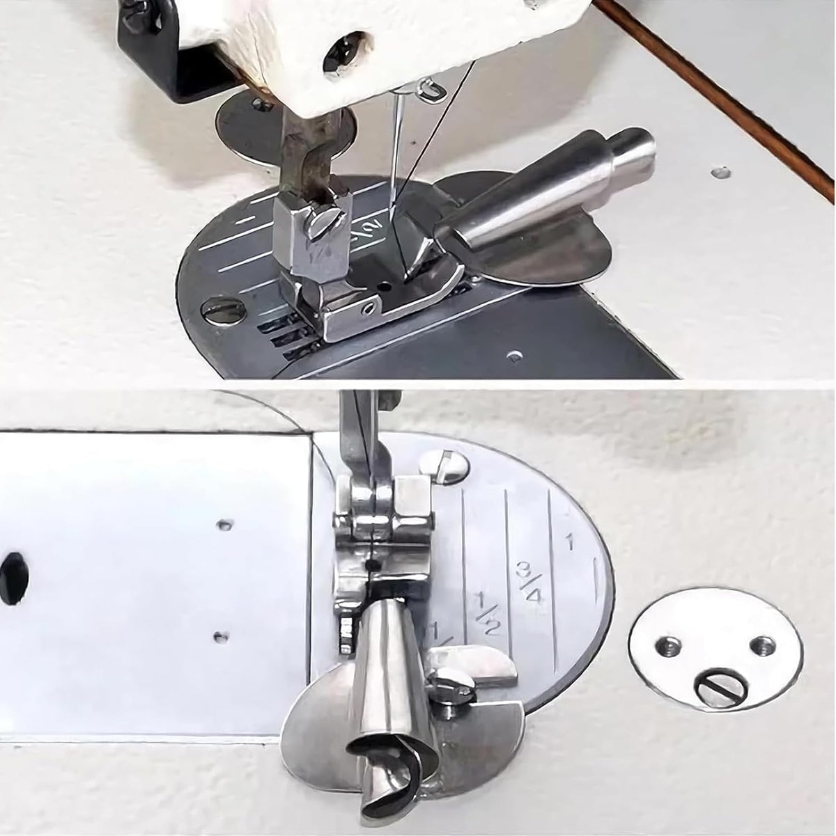 💯🧵8 PCS Stainless Steel Rolled Hemmer Foot Set | 3mm-10mm Sewing Hemming Guide