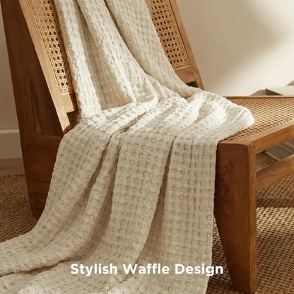 🔥SELLING FAST! 🎋Bamboo Waffle Cooling Blanket