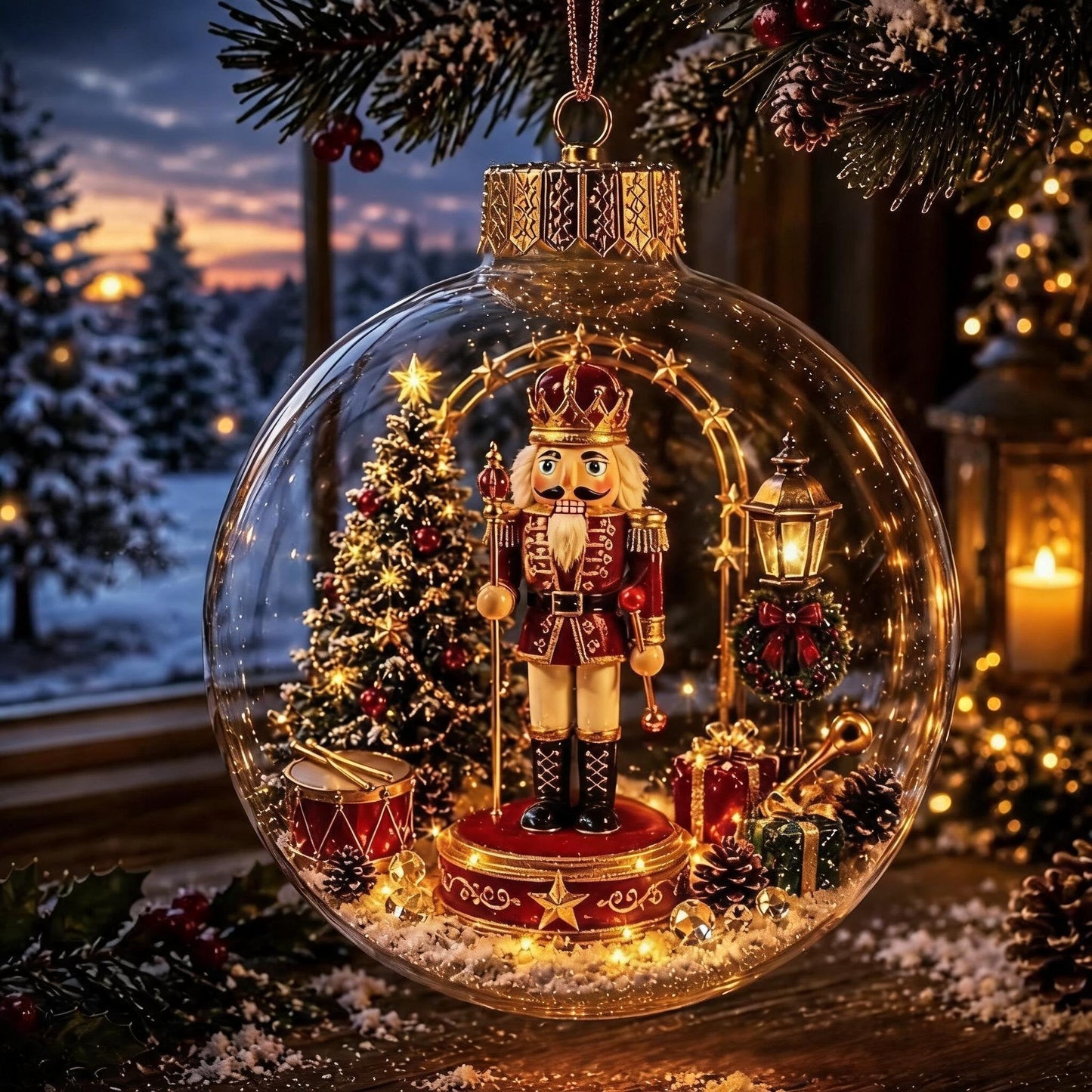 Glowing Christmas Diorama Ornament