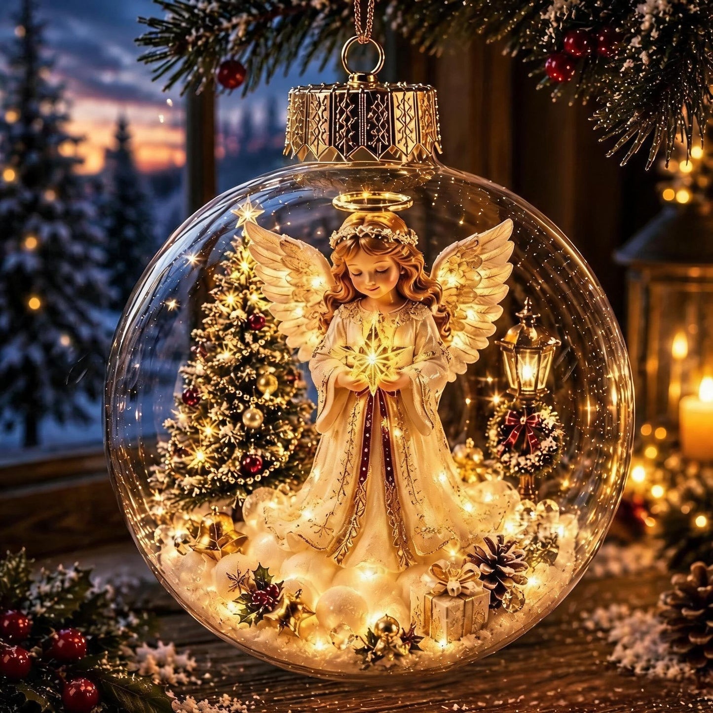 Glowing Christmas Diorama Ornament