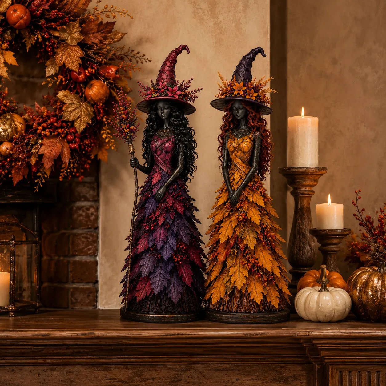 🔥LAST DAY 50% OFF - 🧙‍♀️Enchanted Autumn Witch Figurine