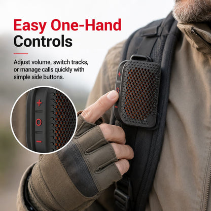 M3 Portable Bluetooth Speaker, TWS Stereo Sound, IPX7 Waterproof, Magnetic Clip-On Wearable Speaker