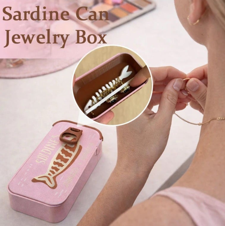 🌟🐟 Sardine Can Shaped Mini Jewelry Box