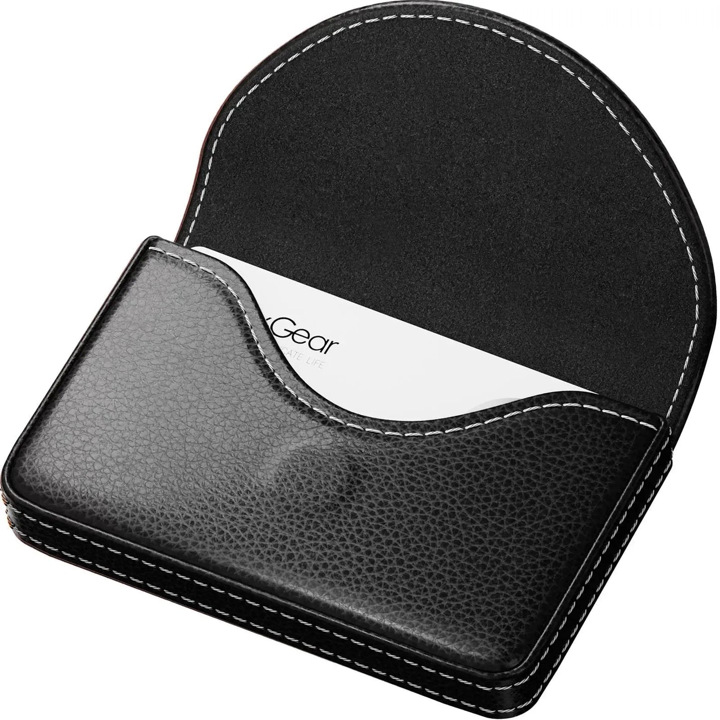 💼 PU Leather Business Card Holder – Slim Magnetic Name Card Case