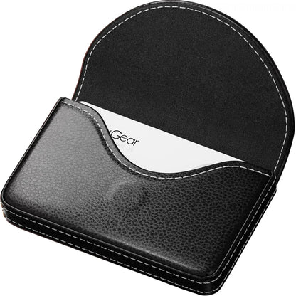💼 PU Leather Business Card Holder – Slim Magnetic Name Card Case