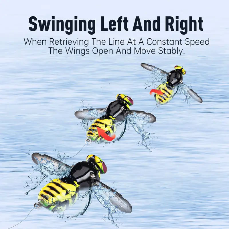 🔥  🐝 Bionic Wasp Topwater Lure That Triggers Explosive Strikes