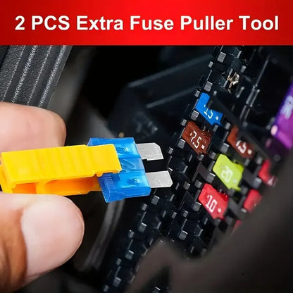 💯306PCS Car Blade Fuse Kit – Complete Auto Fuse Assortment with Tester & Puller
