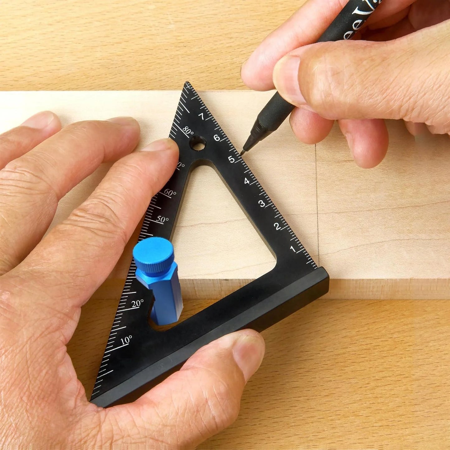 ✨HOT SALE 49% OFF - Tall Stair Gauges for Framing Square – Hexagonal Stable Lock with Holder & Hook for Carpentry & Circular Saw