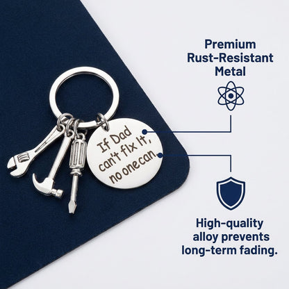 "Hero Dad" Handyman Keychain Set | Heartwarming Father's Day Gift for the Dad Who Can Fix Anything