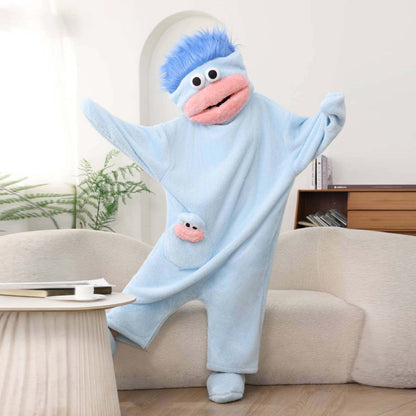 🔥Limited Time 49% Off✨2026 Silly Onesie, Funny Green Monster Hooded Fleece Onesie Pajamas