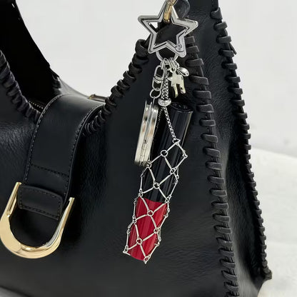 🔥Limited Time 50% Off✨Lipstick Holder Keychain with Mirror