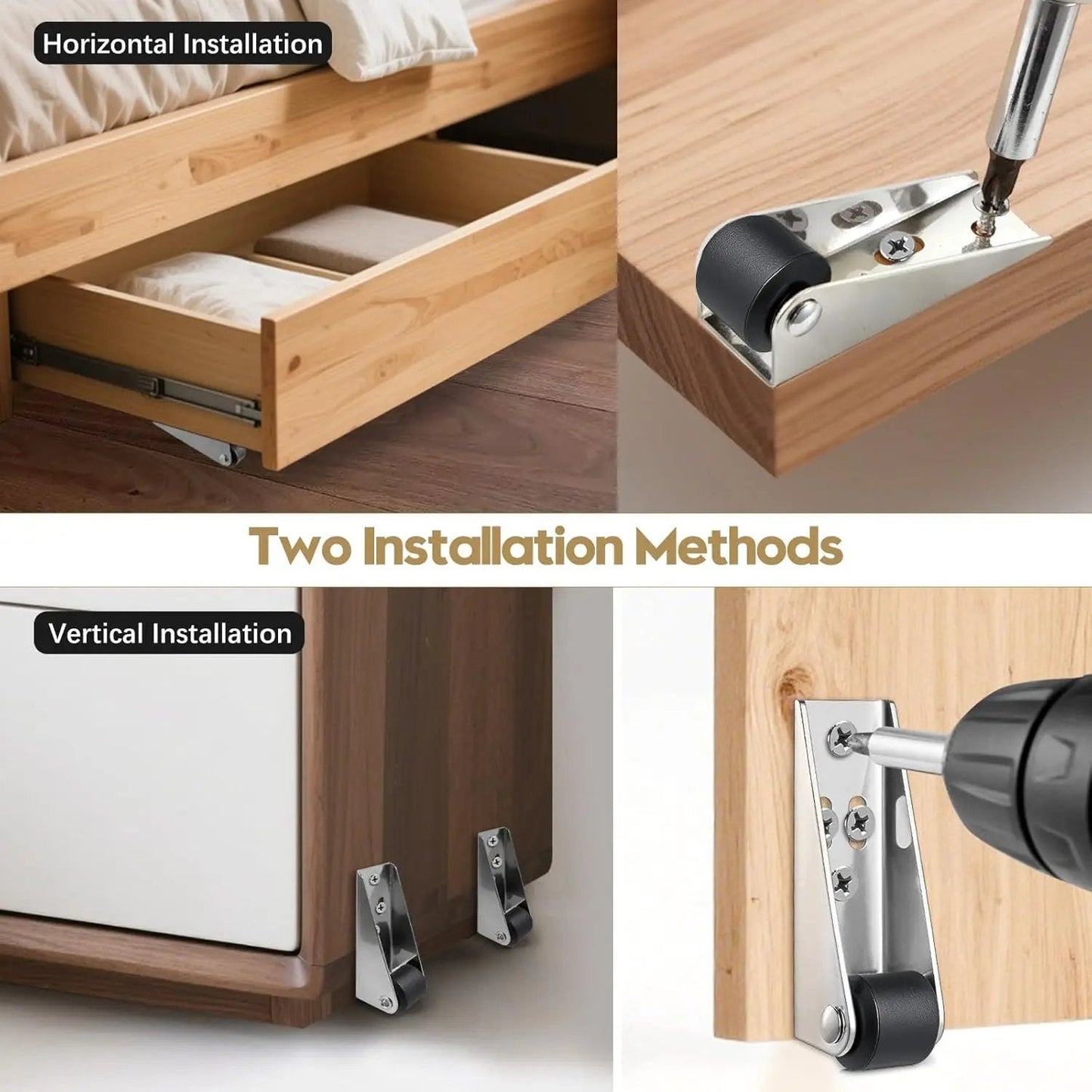Wheel Sliding Door Bottom Guide(2 Pcs)