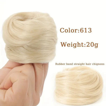 Cropped hair wig hair tie — —✨ Ideal for Everyday Wear, Scrunchie Base