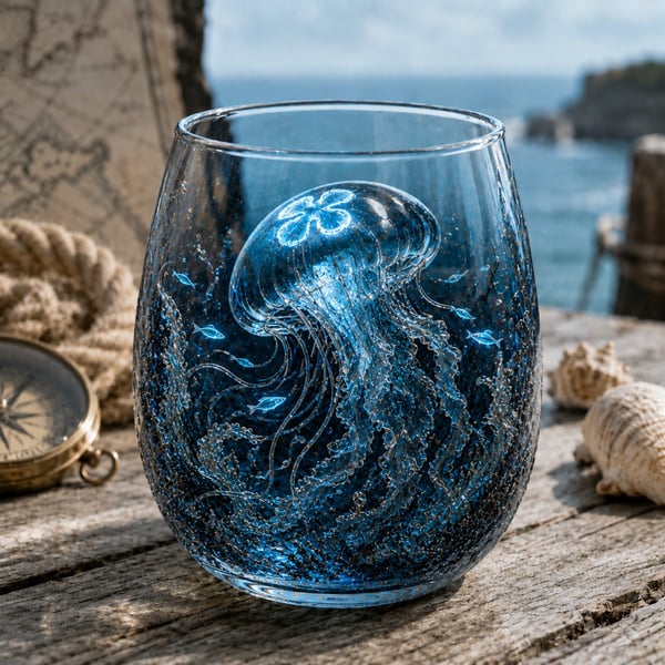 🌊 7-Piece Legendary Ocean Treasure Crystal Set for Whiskey Lovers & Home Bar Collectors ⚓✨