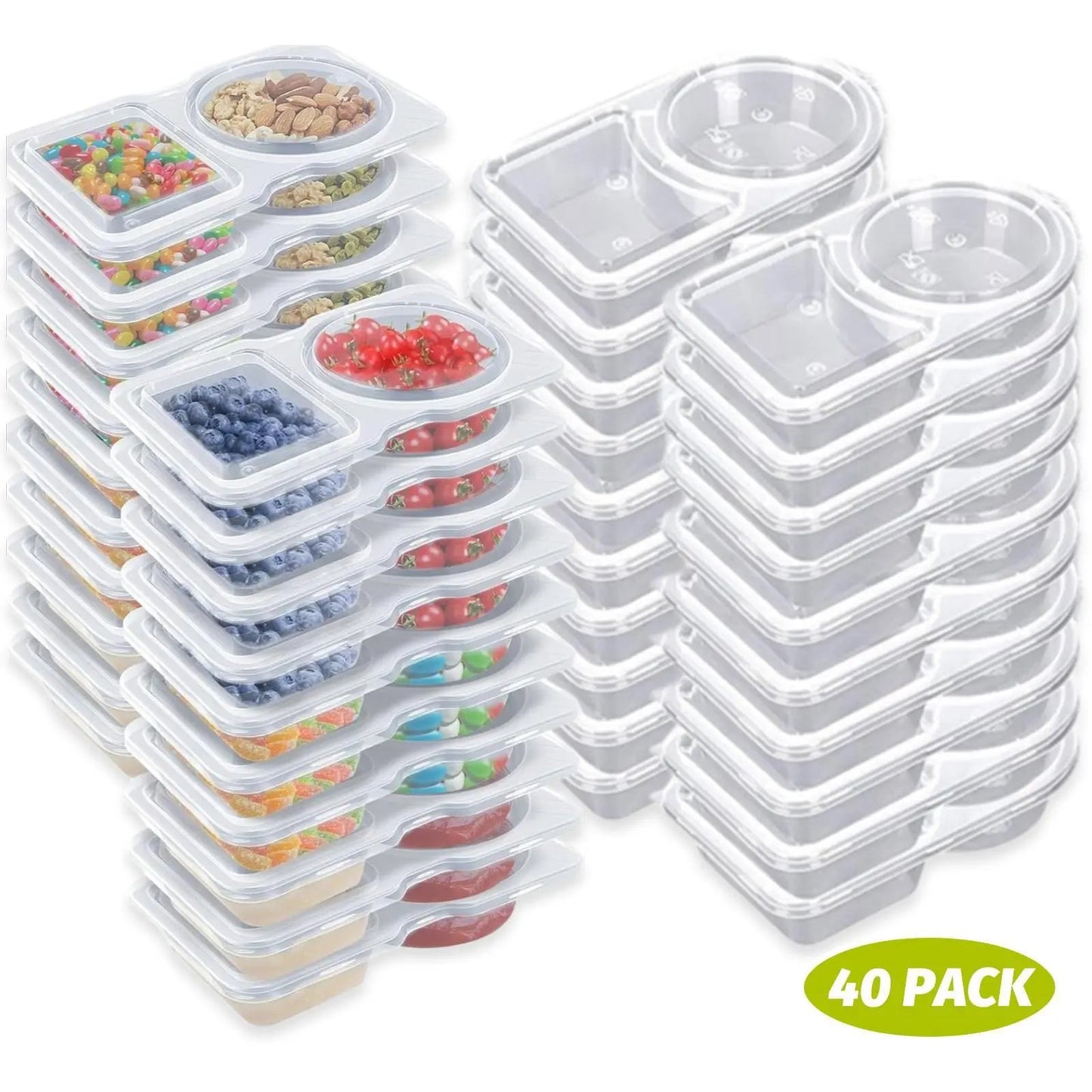 40 sets Reusable Snack Containers