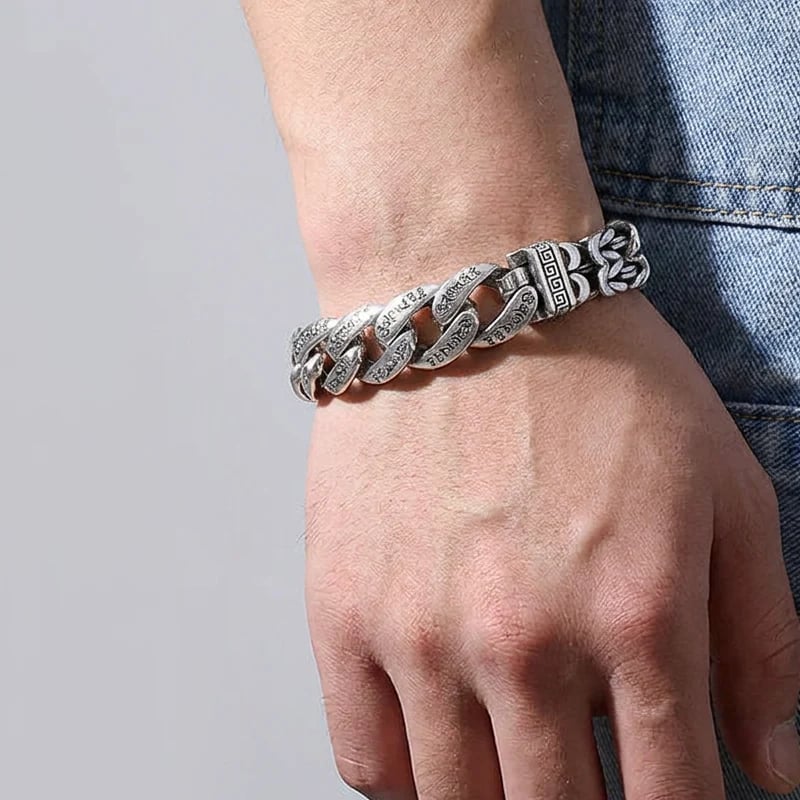 Men's Retro Six-Syllable Mantra Bracelet