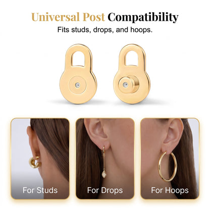 ✨ Lobe Lifters for Heavy Earrings | Weight-Distributing Earring Backs for Stretched & Droopy Earlobes | Instant Pulling Relief Today, Earlobe Protection for Every Future Wear