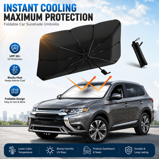 ⏰🔥LIMITED TIME 50% OFF!🔥50K+ SOLD! Upgraded Car Windshield Sun Shade Umbrella☂️