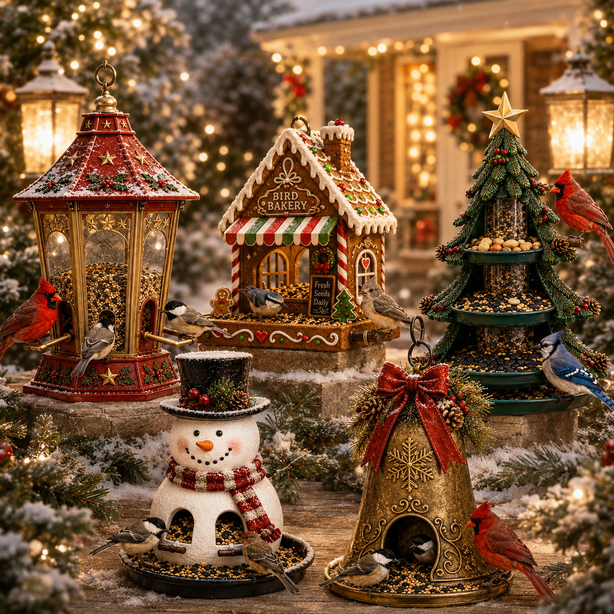 🎄 Christmas Bird Feeder Collection™ – Festive Hanging Garden Feeders for Wild Birds