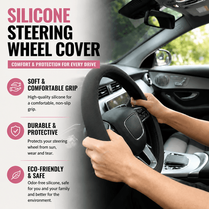 🚗Soft Silicone Steering Wheel Cover