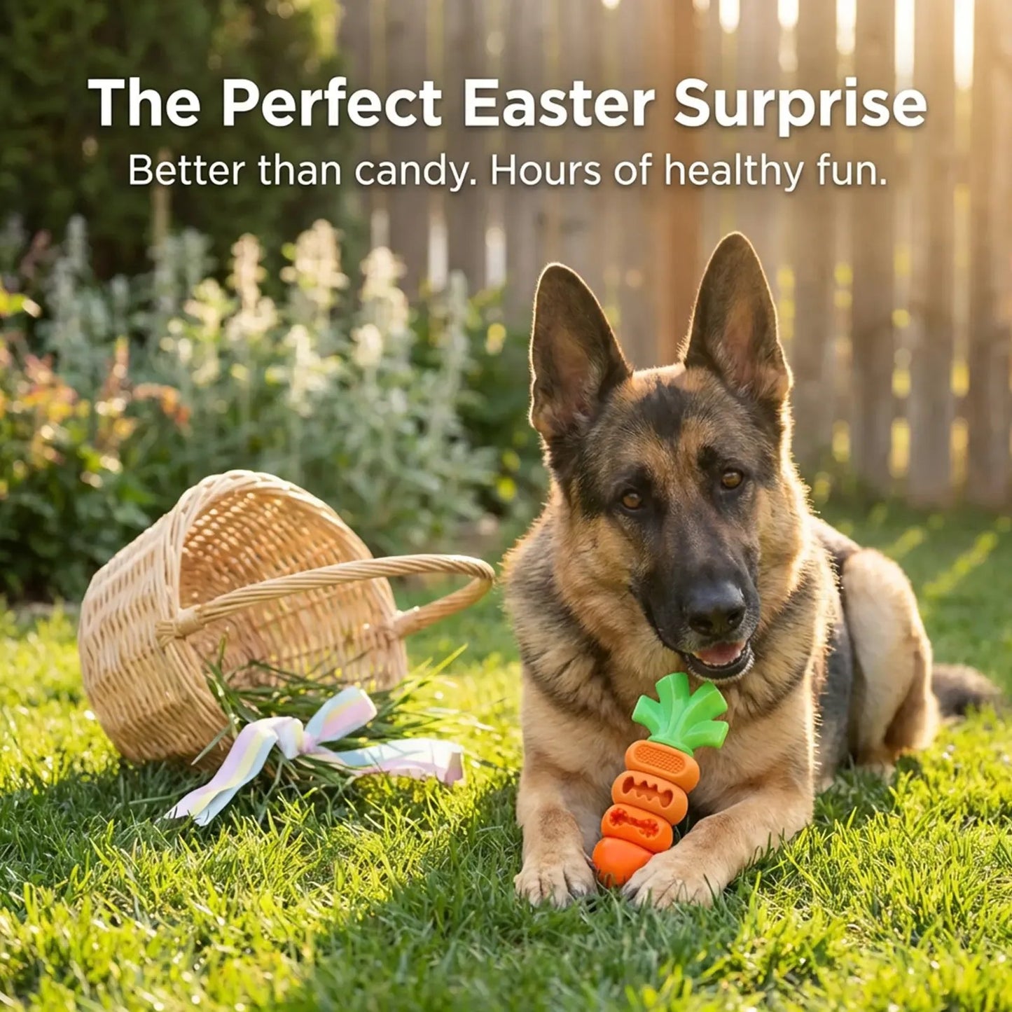 🎁Perfect Gift for Dogs🎁Aggressive Chewer Dog Toys, Durable Carrot Leaf Design