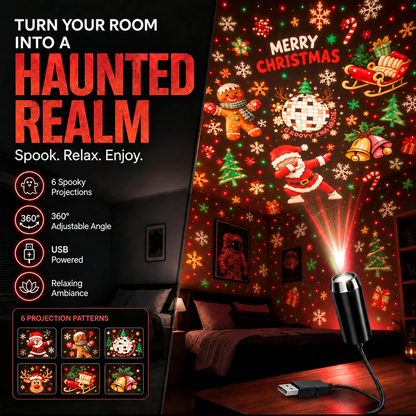 HD Christmas Projector – 6 or 10 Festive Scenes