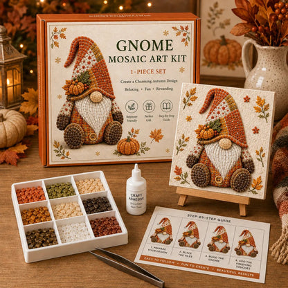 🔥💕Last Day 50% OFF -  🌸Gnome Mosaic Art Kit – Create Your Own Charming Handmade Masterpiece