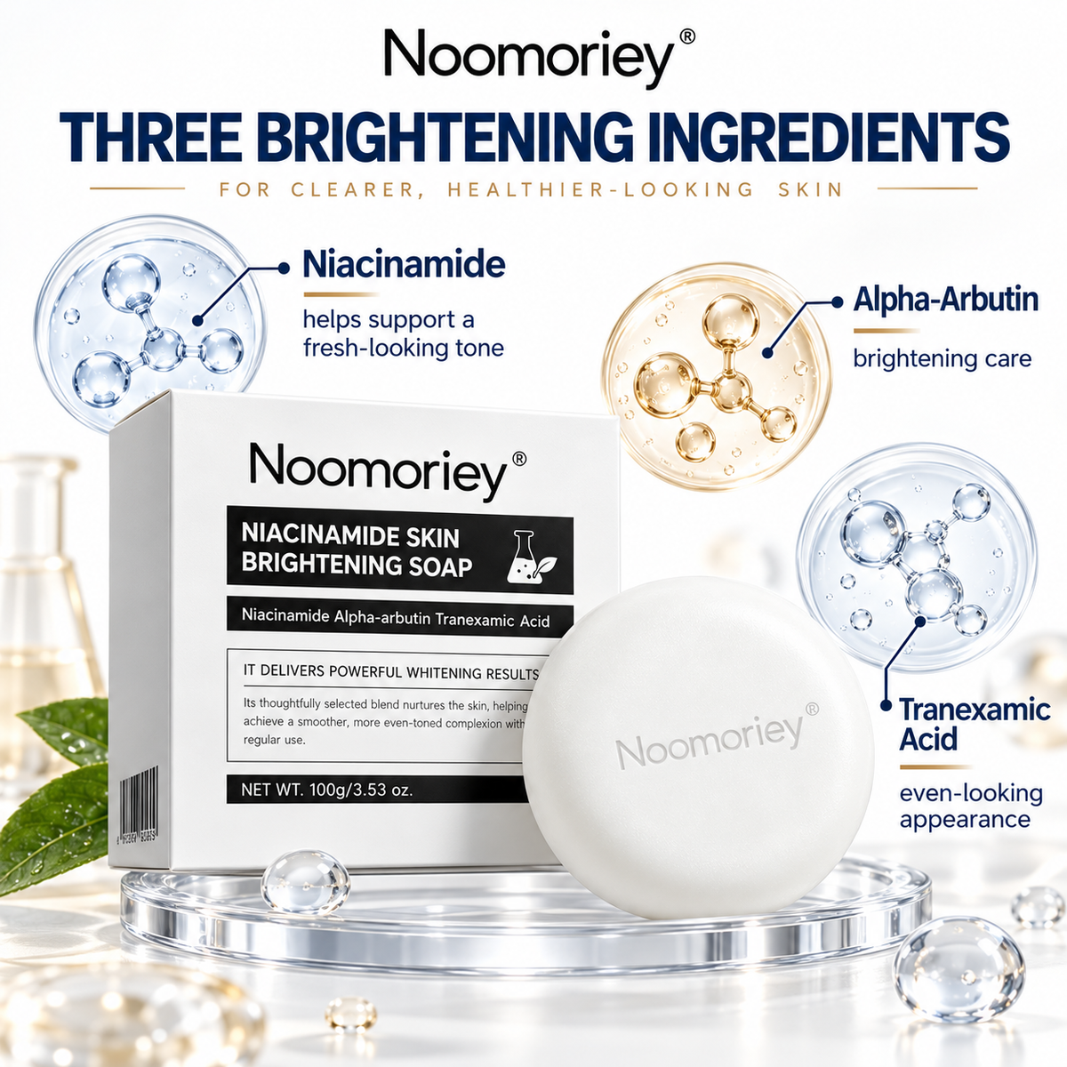 Niacinamide Brightening Soap Bar – Gentle Body Cleanser for Smooth, Radiant Skin