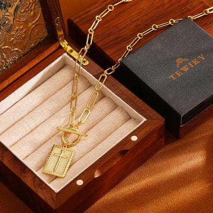 ✝️  Stylish  Cross Necklace – Waterproof, Fade-Proof & Unisex ✨💫