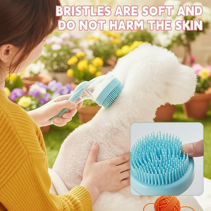 🐶2026 New 2-in-1 Pet Bath & Grooming Brush with Soap Dispenser – Dog & Cat Shampoo Massage Brush for Long & Short Hair 🛁✨