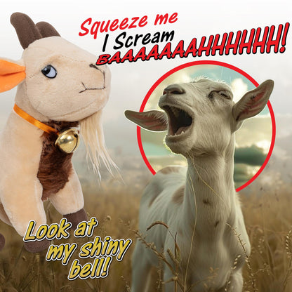 🐐 Screaming Goat Plush Toy – Funny Scream Desk Toy & Hilarious Gag Gift