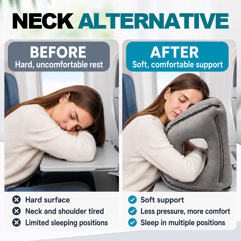 ✈️ Inflatable Airplane Sleep Pillow – Sleep Better on Every Flight😴
