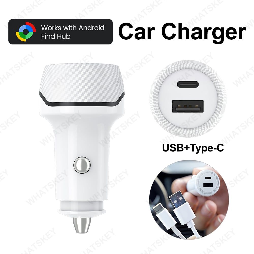 2-in-1 Car Charger & GPS Tracker (30W Fast Charge, USB-C Port)