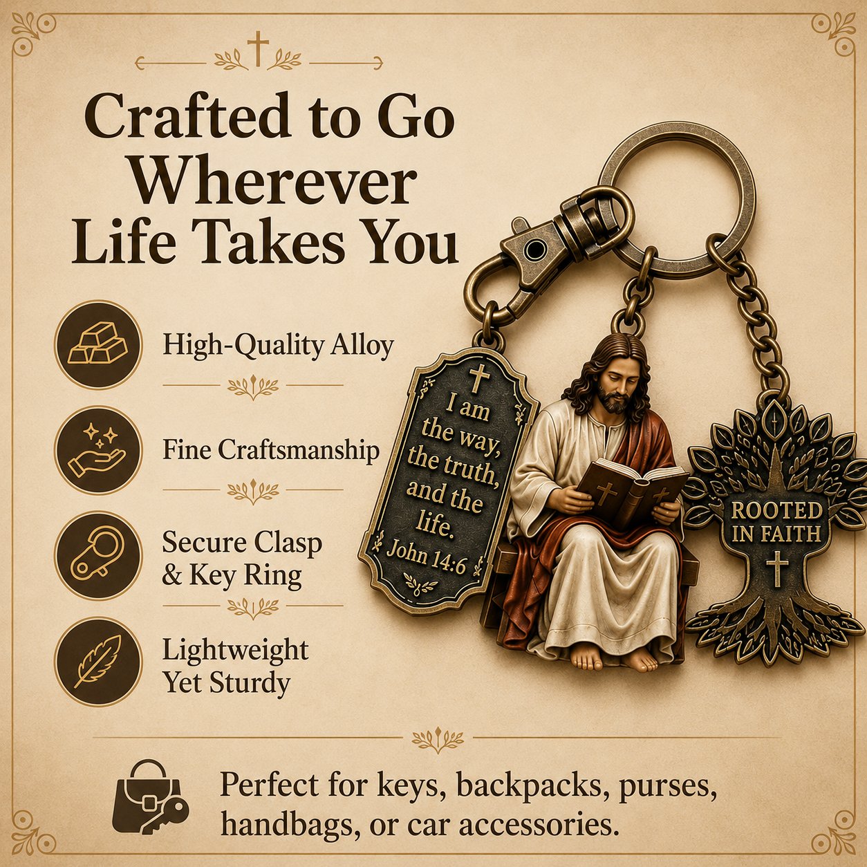 🎉Jesus Reading Keychain