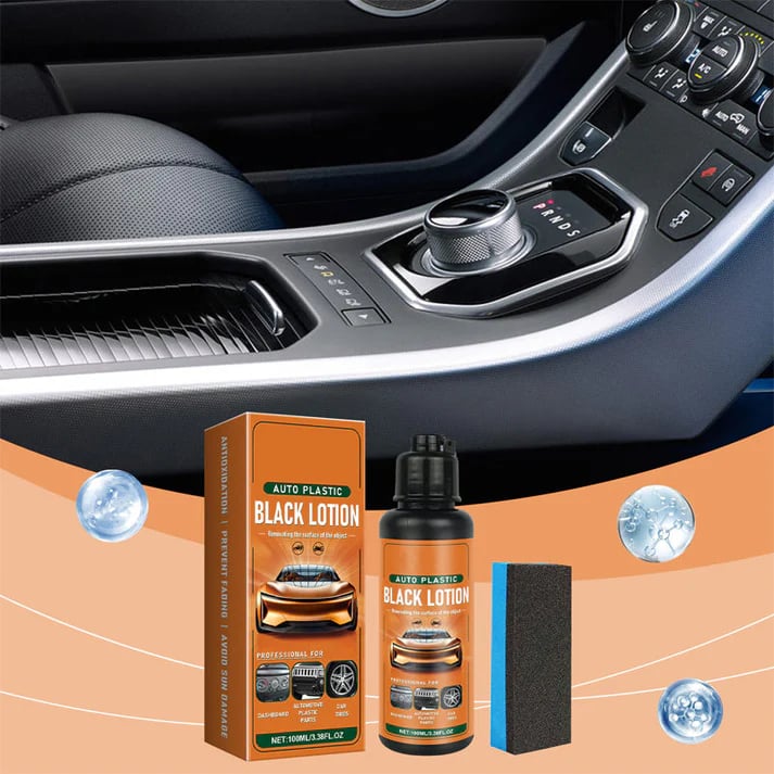 🔥HOT SALE 49% OFF🚗Automotive Plastic & Trim Restorer – Interior & Exterior Revitalizer with Applicator Pad✨
