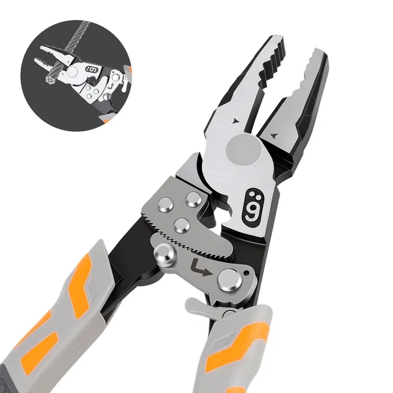🛠️55-Steel Self-Locking Anti-Skid Ratchet Pliers, Heavy-Duty Wire Cutters & Holding Tool