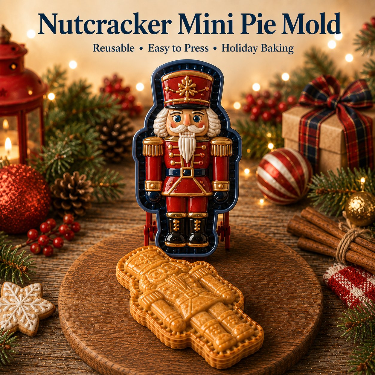 🎄 9-Design Christmas Mini Pie Mold Collection | Reusable Embossed Molds for Shaping Detailed Santa, Snowman, Reindeer, Tree & Holiday Pies 🥧✨