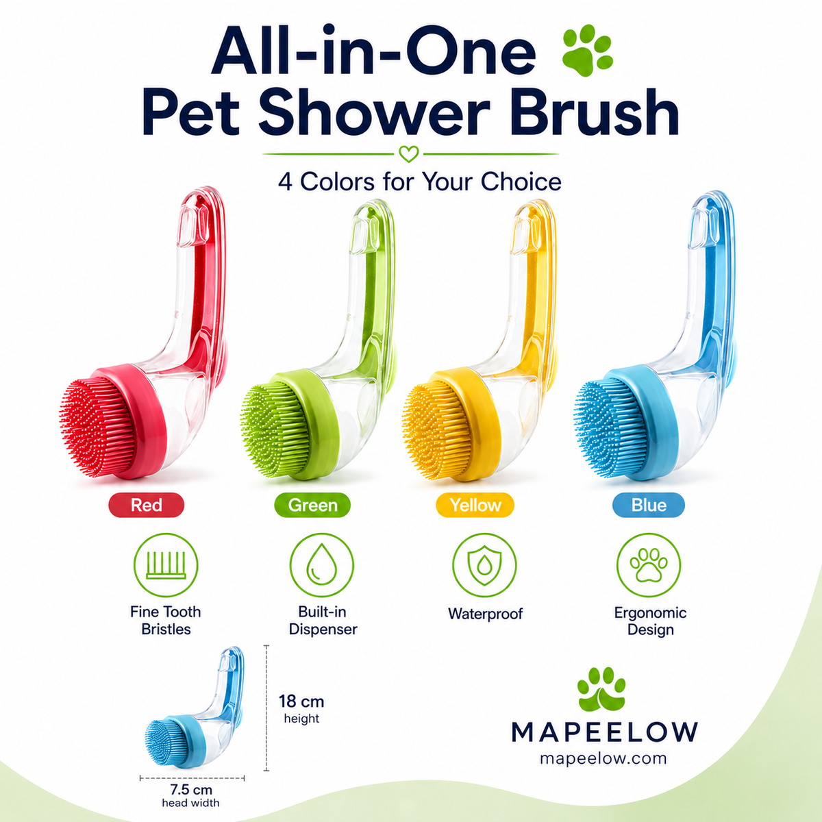 PawSpa Bath & Grooming Brush – Clean, Massage & Groom Your Furry Friend with Ease