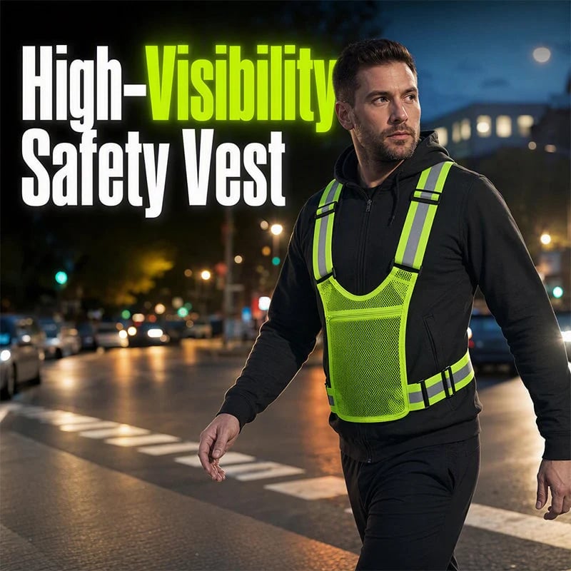 💥Buy 1 get 1 free 🔥High Visibility Reflective Vest Adjustable Safety Running Gear with Pocket