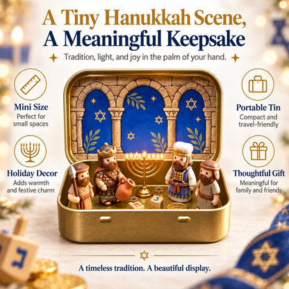 🔥HOT SALE 49% OFF - ✝️Religious Pocket-Size Mini Nativity Scene Set with Storage Box