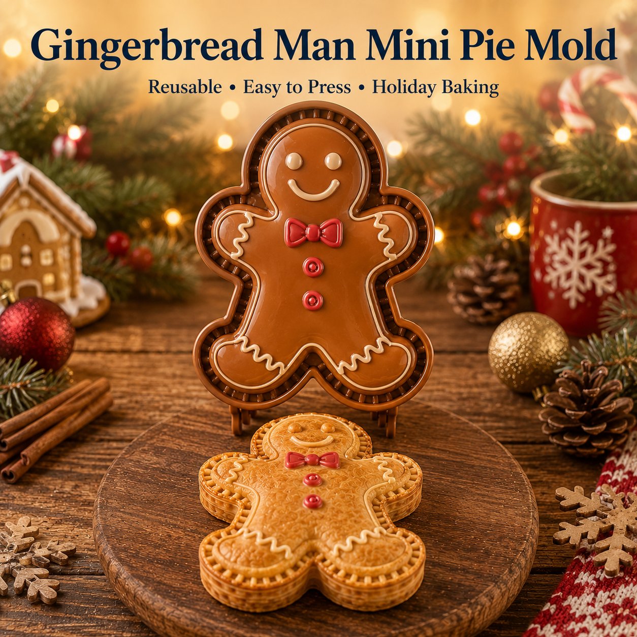 ⏳ 49% OFF – 🎄 9-Piece Mini Christmas Cake Mold Set | Reusable, embossed molds for creating detailed Santa, snowman, reindeer, Christmas tree, and holiday cakes 🥧✨