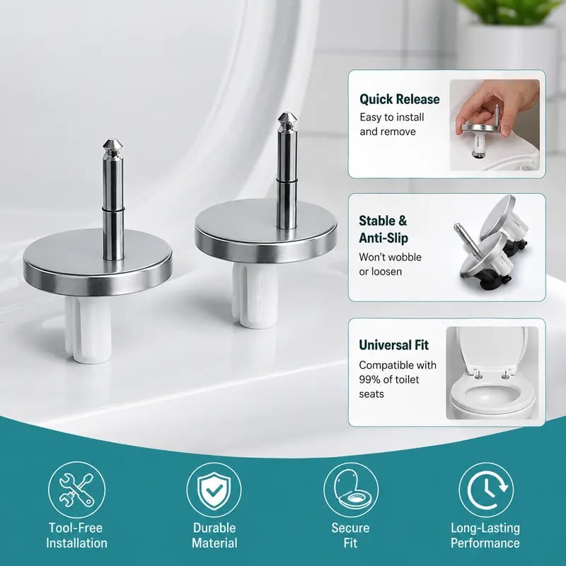 🚽 Universal Toilet Seat Expansion Bolts | Stop Wobbly Loose Toilet Seats