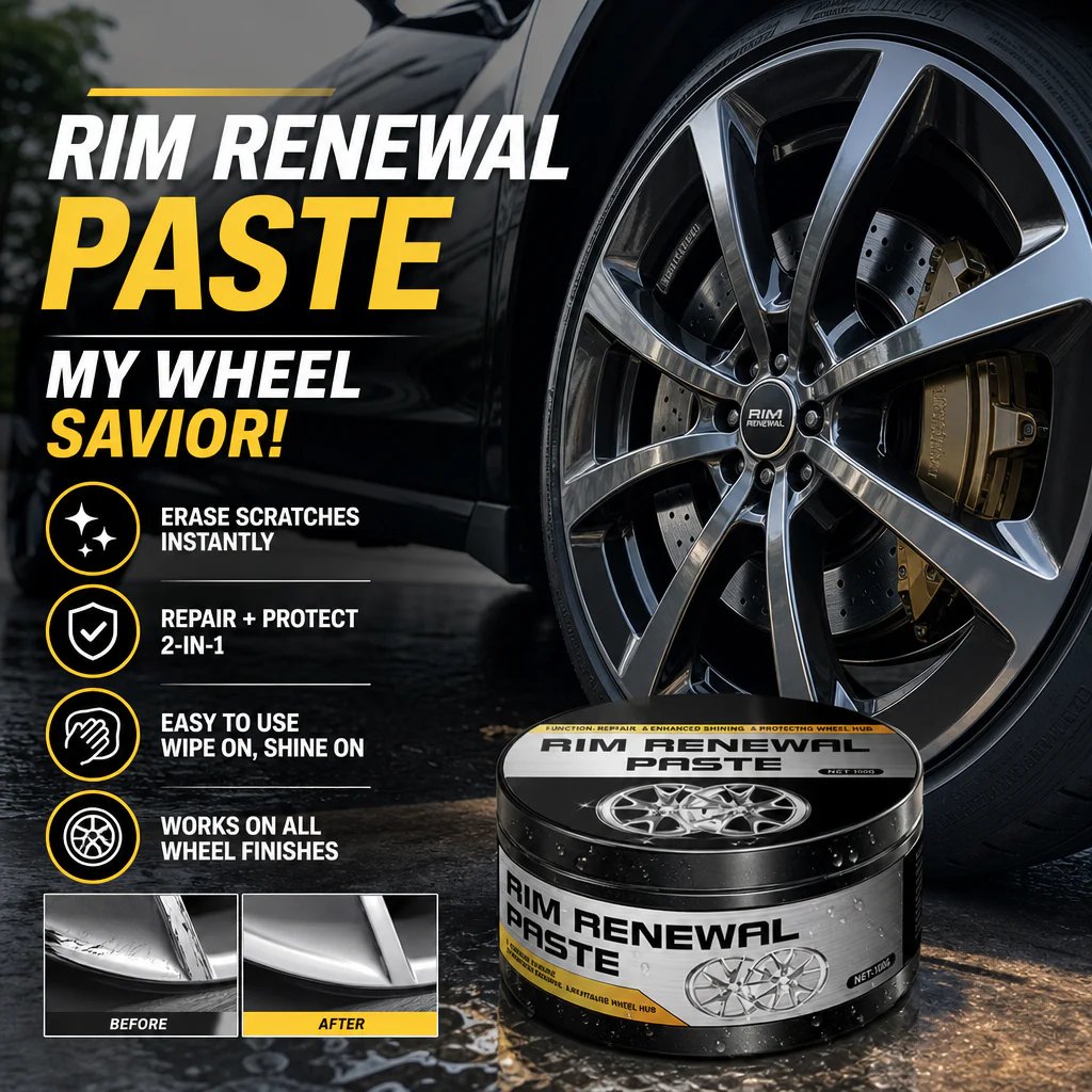 💞50K+ SOLD!✨✨ All-in-One Wheel Restoration Paste – Scratch Removal, Molecular Bonding, Safe for All Alloys 💎