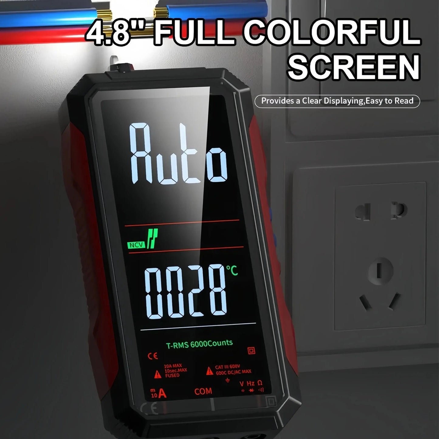 🔥Fully Automatic True RMS (TRMS) 6000 Count Digital Voltmeter