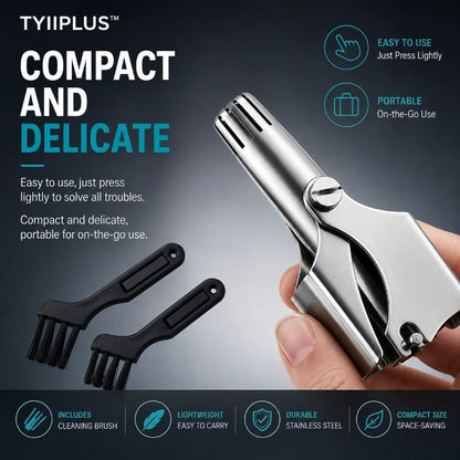 💥Buy 1 get 1 free 🔥Manual Nose Hair Trimmer – Stainless Steel 360° Trimmer, Waterproof & No Battery Required