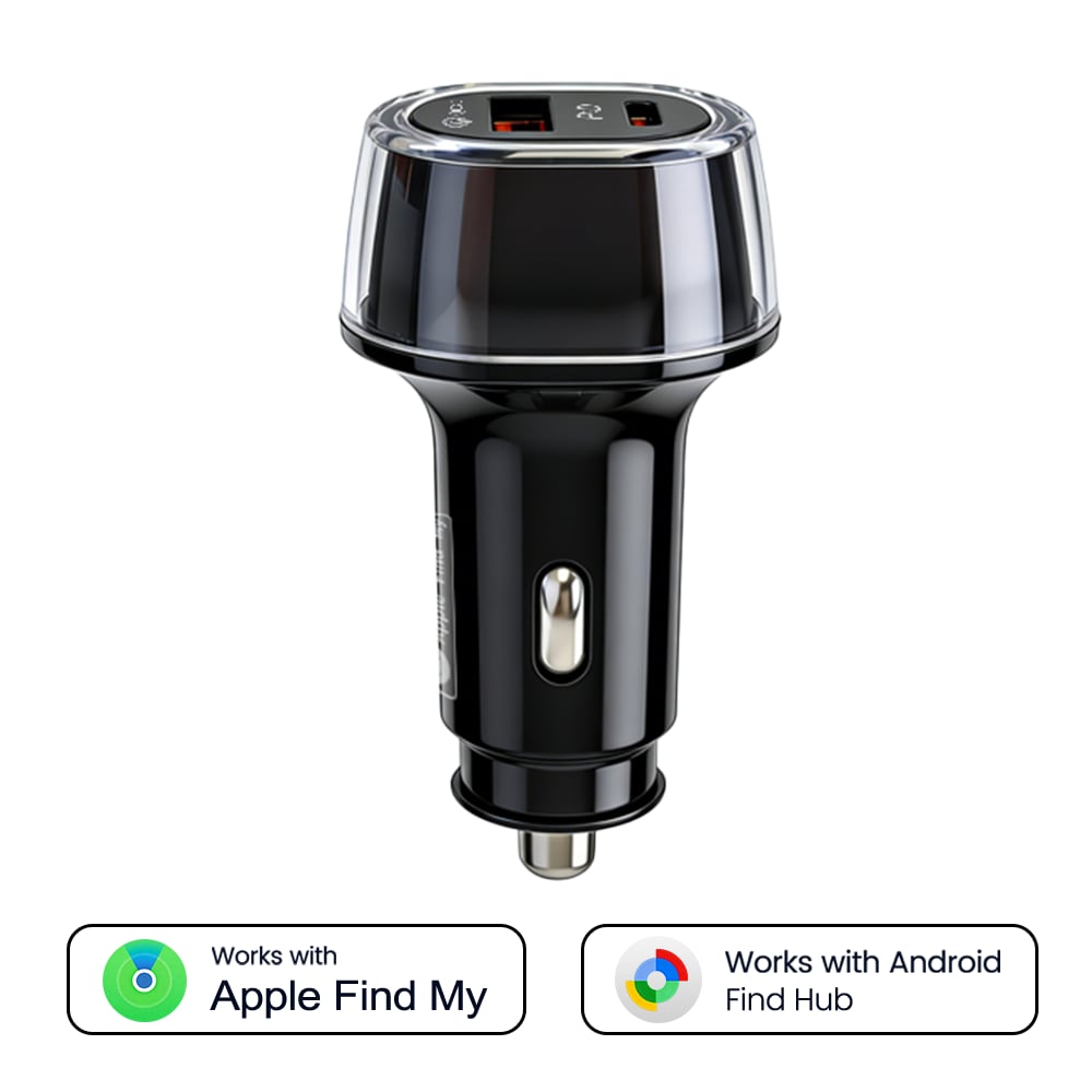 2-in-1 Car Charger & GPS Tracker (30W Fast Charge, USB-C Port)