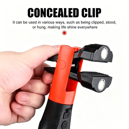 🛠️Rechargeable Magnetic LED Work Light with Built-in Battery - IP55 Waterproof & Shockproof, Clamp & Magnet Base