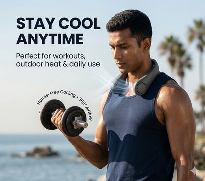 NeckFanTM – Wearable Neck Fan | Soft Airflow | Outdoor & Travel Cooling