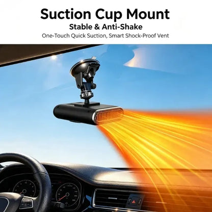 🚗 12V Portable Car Heater ❄️ 360° Rotatable Windshield Defroster & Defogger